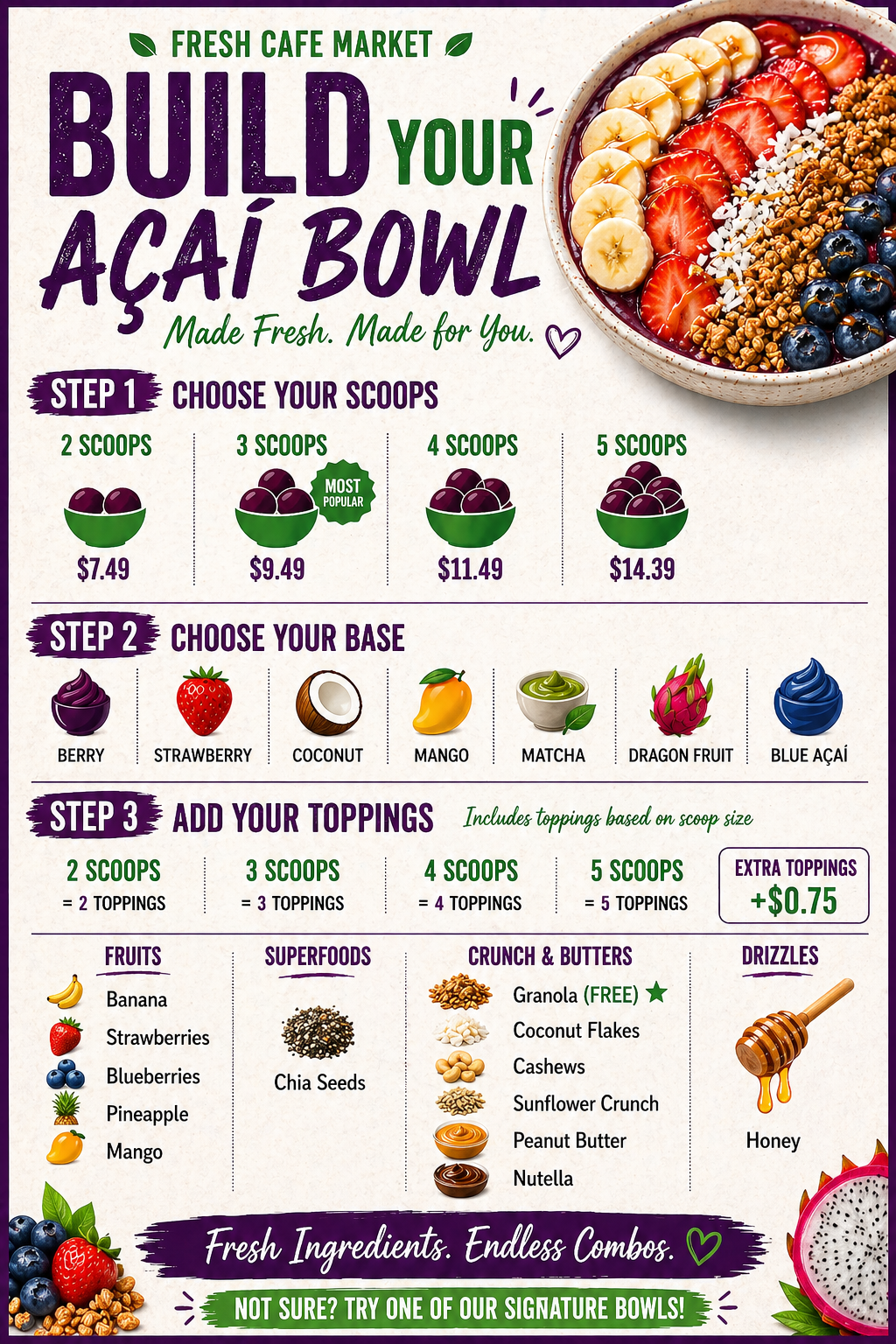 BUILD YOUR AÇAÍ BOWL